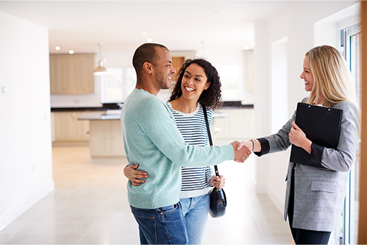 Couple buying first home with an APGFCU Jumbo Mortgage loan.