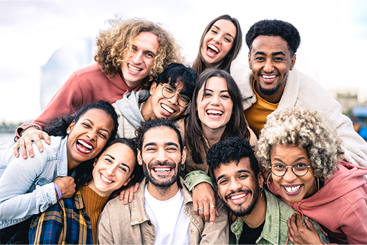 Smiling group of people