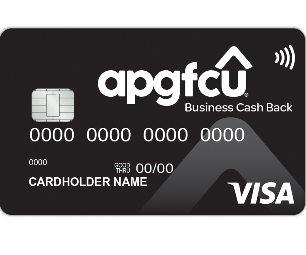 A P G F C U business visa card in black